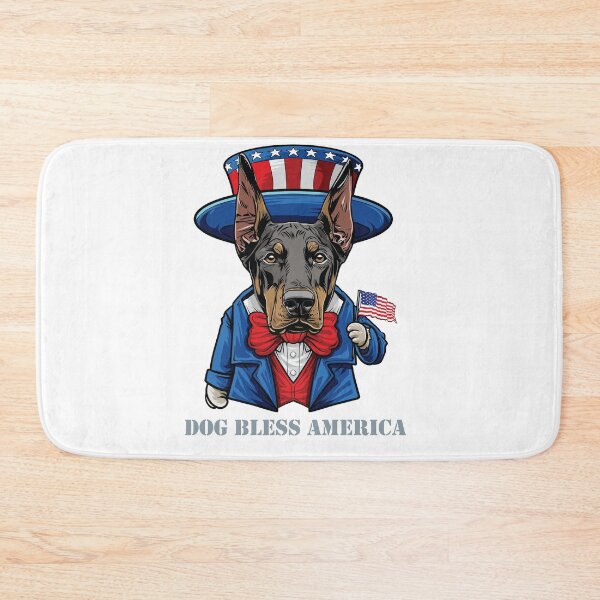 Item preview, Doberman Pinscher Dog Bless America designed and sold by whyitsme.