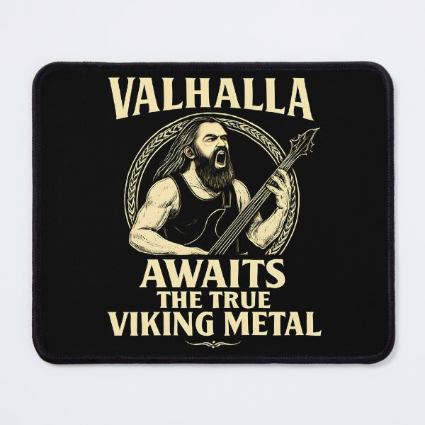 Item preview, Viking Metal Slogan Valhalla Awaits designed and sold by Krossgor.
