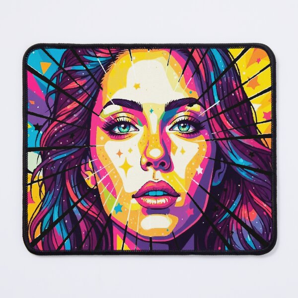 Item preview, Dolled Up Radiant Soul — Celestial Pop Art Portrait of a Strong Woman designed and sold by Ojo de Lilith.