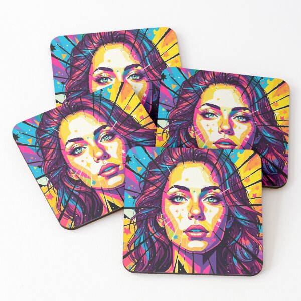 Item preview, Dolled Up Radiant Soul — Celestial Pop Art Portrait of a Strong Woman designed and sold by  Ojo de Lilith.