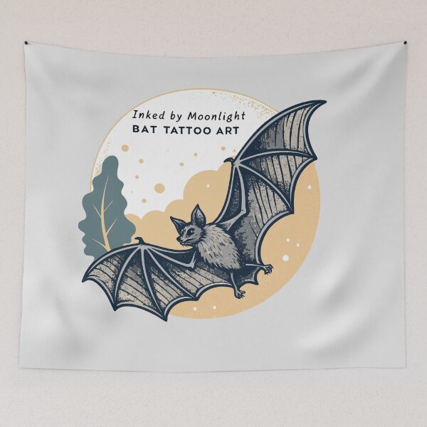 Item preview, Bat Tattoo designed and sold by bihtti.