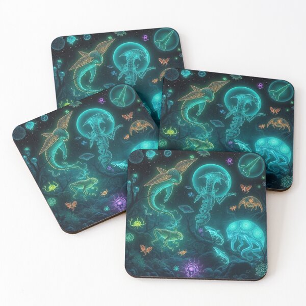 Item preview, Bioluminescent Alien Worlds - Sea Creatures  designed and sold by Creativity Meets Healing.
