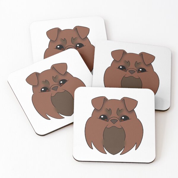 Item preview, Brown Brussels Griffon Dark Brown Chin Brows designed and sold by OliRoseArt.