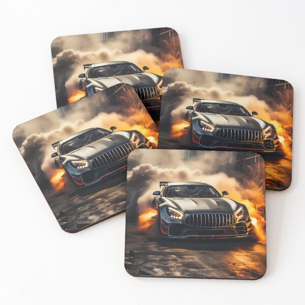 Item preview, Fierce Track Car Racing Through Urban Smoke designed and sold by RevUpDesign.