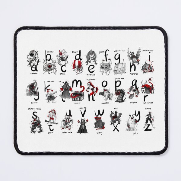 Item preview, Dungeons and dragons alphabet poster designed and sold by TheDoodlemancer.