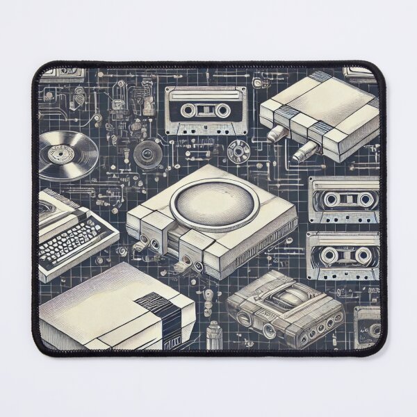 Item preview, Vintage Retro Tech Blue Prints designed and sold by Creativity Meets Healing.