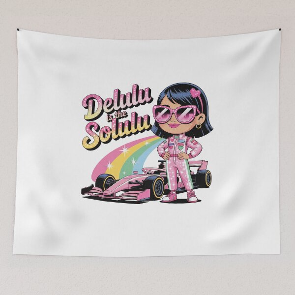 Item preview, Delulu Is The Solulu Racing Girl Motorsport designed and sold by PietrzakDesign.