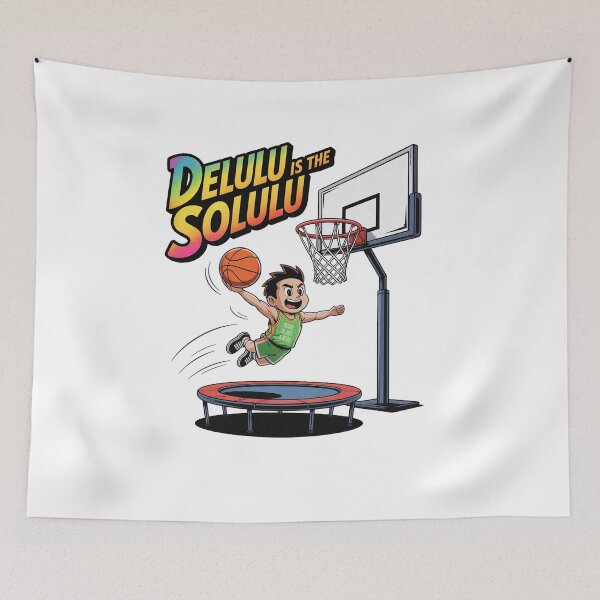 Item preview, Delulu Is The Solulu Basketball Dunk Sky Is The Limit designed and sold by PietrzakDesign.