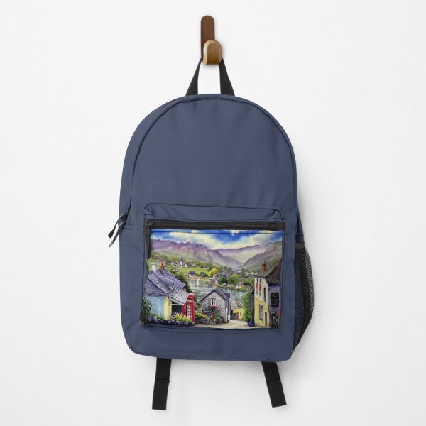 Item preview, Village Hill at Newton Ferrers(watercolour + AI) designed and sold by artsmeow.