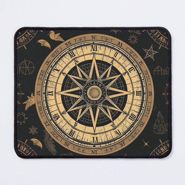 Item preview, Dark Academia Vintage Celestial Maps And Antique Compass Print designed and sold by Creativity Meets Healing.