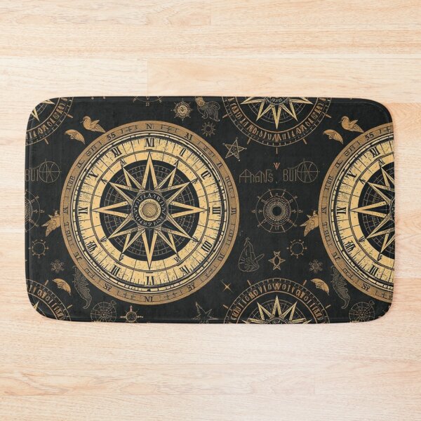 Item preview, Dark Academia Vintage Celestial Maps And Antique Compass Print designed and sold by Creativity Meets Healing.