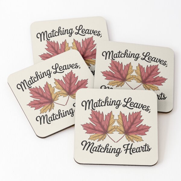 Item preview, Matching Leaves, Matching Hearts - Sweet Fall Love Design designed and sold by Jollys-ArtShop.