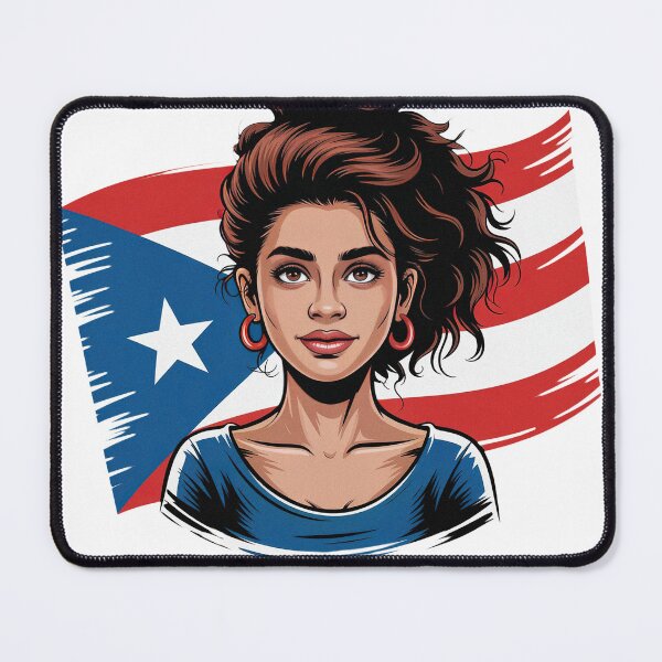 Item preview, Puerto Rico Girl Messy Hair Puerto Rico Pride designed and sold by PietrzakDesign.