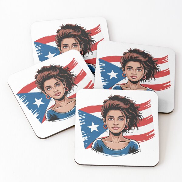 Item preview, Puerto Rico Girl Messy Hair Puerto Rico Pride designed and sold by PietrzakDesign.