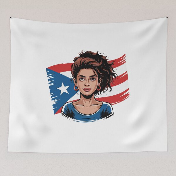 Item preview, Puerto Rico Girl Messy Hair Puerto Rico Pride designed and sold by PietrzakDesign.