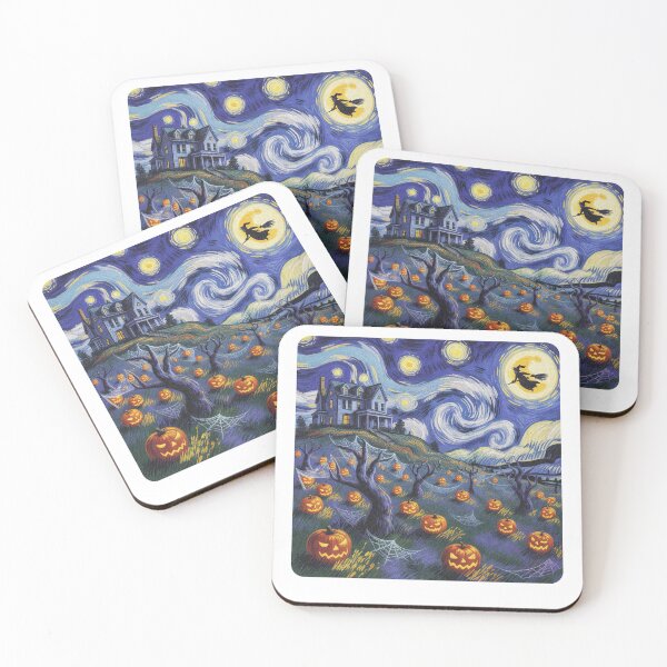 Item preview, Spooky Halloween Night Inspired by Van Gogh’s Style designed and sold by PietrzakDesign.