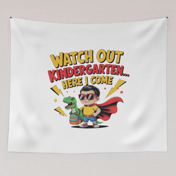 Item preview, Watch Out Kindergarten Here I Come Back to School Funny Bold designed and sold by PietrzakDesign.