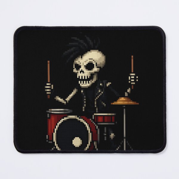 Item preview, Pixel Punk Skeleton Drummer – Rock On designed and sold by Pumpuy Design.