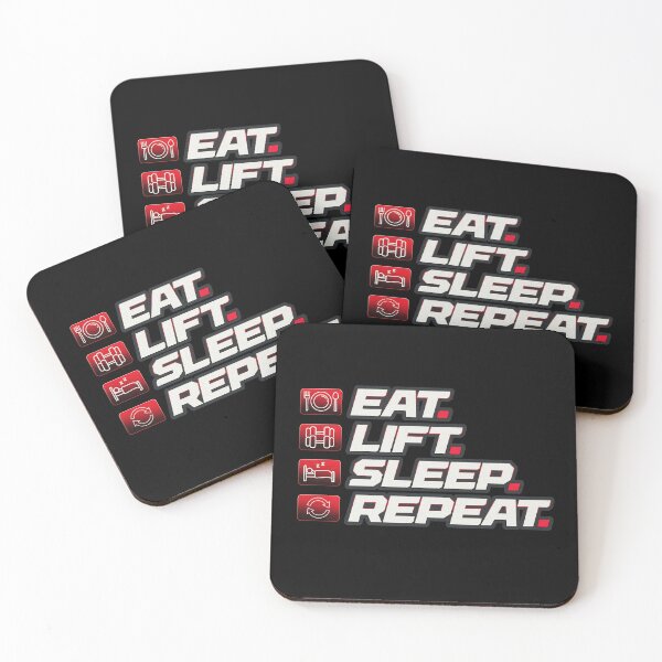 Item preview, EAT LIFT SLEEP REPEAT Gym Workout Motivation designed and sold by PietrzakDesign.