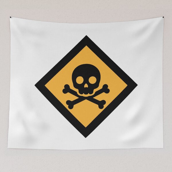 Item preview, Toxic Hazard Warning Sign with Skull designed and sold by AFernandesDSG.