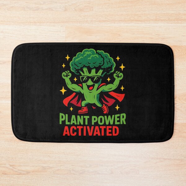 Item preview, Plant Power Activated – Super Broccoli Hero Illustration designed and sold by JaroPrints.