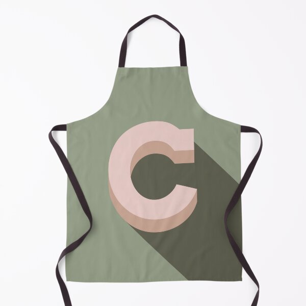 Item preview, Soft Pink & Sage Green Initial Letter C designed and sold by VANCHA ART.