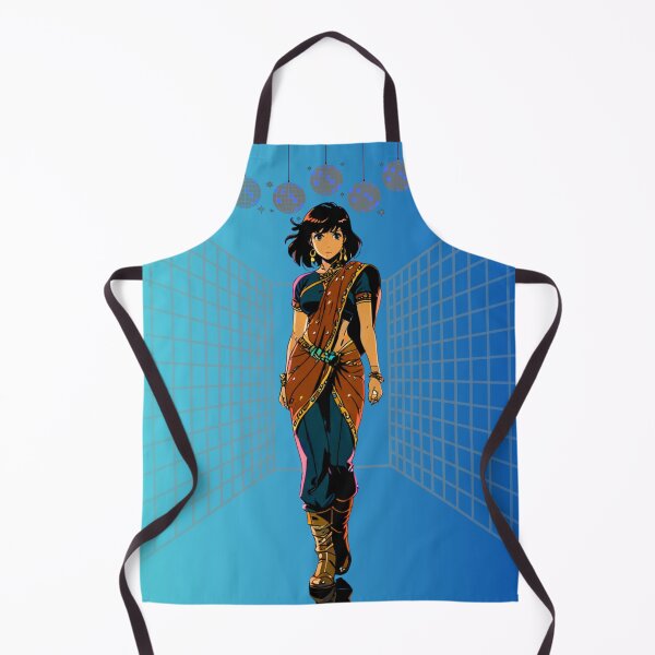Item preview, "Retro Rani | Anime Girl in Saree with Disco Vibe" designed and sold by KomoFrames.