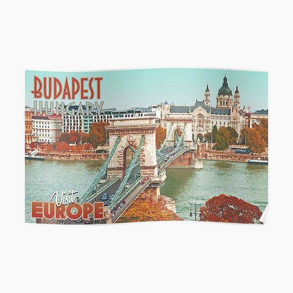Visit Budapest - Travel Poster Poster