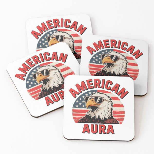 Item preview, American Aura Retro Bald Eagle Summer Vibes designed and sold by PietrzakDesign.