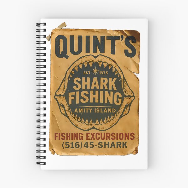 Item preview, Quint’s Shark Fishing – Amity Island Vintage Poster designed and sold by malero-design.