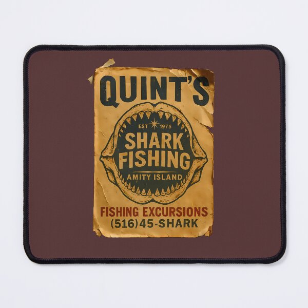 Item preview, Quint’s Shark Fishing – Amity Island Vintage Poster designed and sold by malero-design.