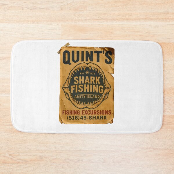 Item preview, Quint’s Shark Fishing – Amity Island Vintage Poster designed and sold by malero-design.