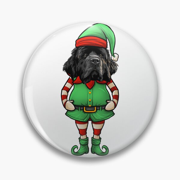 Item preview, Funny Christmas Elf Newfoundland Dog designed and sold by whyitsme.