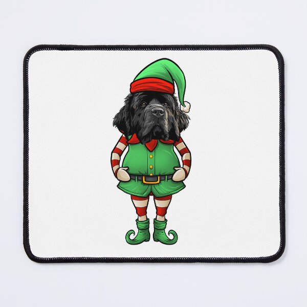 Item preview, Funny Christmas Elf Newfoundland Dog designed and sold by whyitsme.
