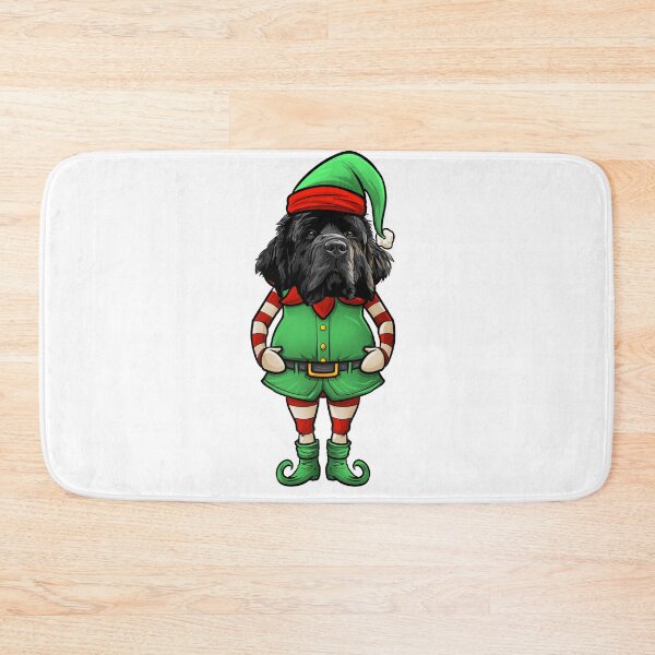 Item preview, Funny Christmas Elf Newfoundland Dog designed and sold by whyitsme.