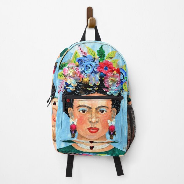 Item preview, Hand Paint Collage Woman with Floral Headpiece Frida designed and sold by Sharon Schwalbe.