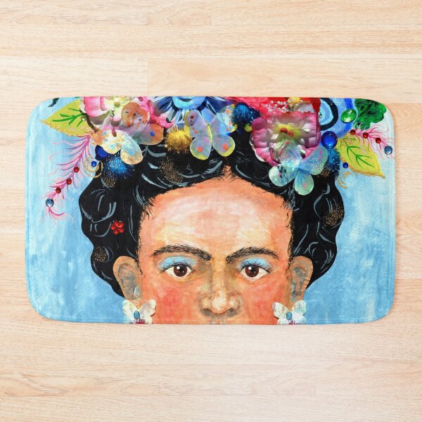 Item preview, Hand Paint Collage Woman with Floral Headpiece Frida designed and sold by Sharon Schwalbe.
