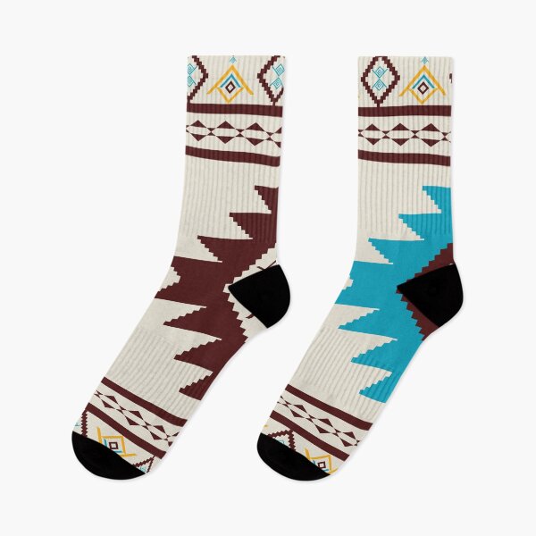 Item preview, Bold Southwest Tribal Pattern. Geometric Aztec Design in Blue and Brown. designed and sold by Kopii Art.