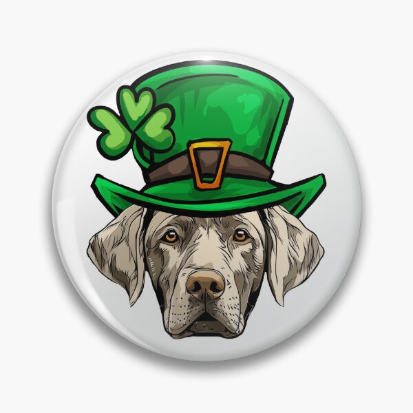 Item preview, Funny St Patricks Day Silver Labrador Retriever Dog designed and sold by whyitsme.