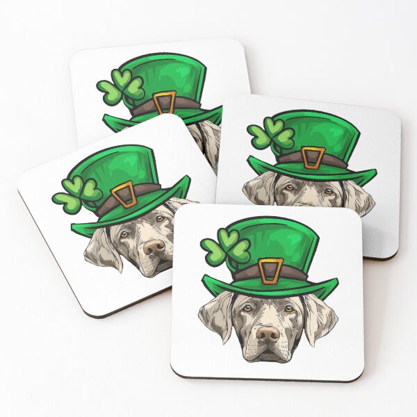 Item preview, Funny St Patricks Day Silver Labrador Retriever Dog designed and sold by whyitsme.