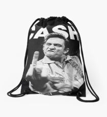 Johnny Cash with Logo Drawstring Bag