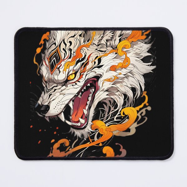 Item preview, Fury Flame Wolf – Japanese Tattoo Style Art designed and sold by The-Daily-Drape.