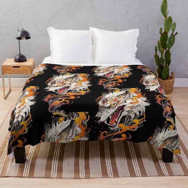 Item preview, Fury Flame Wolf – Japanese Tattoo Style Art designed and sold by The-Daily-Drape.