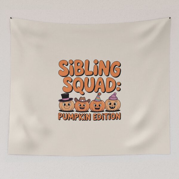 Item preview, Sibling Squad: Pumpkin Edition - Cute Fall Family Design designed and sold by Jollys-ArtShop.