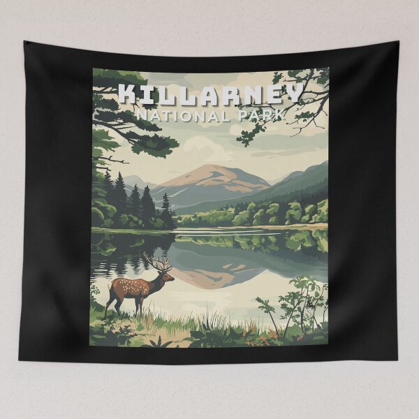 Item preview, Killarney National Park in Ireland, Vintage Art Travel Landscape designed and sold by MaateoDesign.