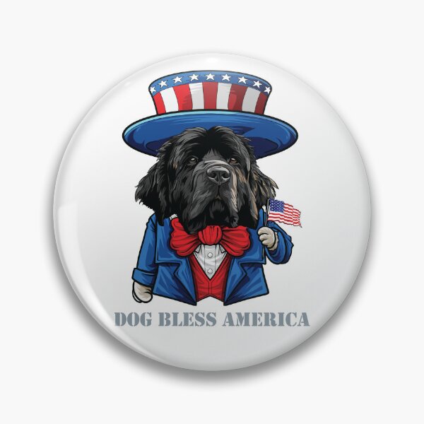Item preview, Newfoundland Dog Bless America designed and sold by whyitsme.