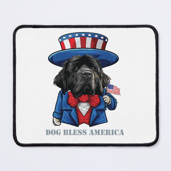 Item preview, Newfoundland Dog Bless America designed and sold by whyitsme.