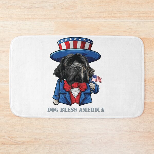 Item preview, Newfoundland Dog Bless America designed and sold by whyitsme.