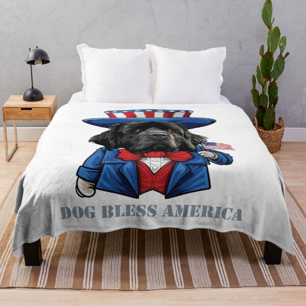 Item preview, Newfoundland Dog Bless America designed and sold by whyitsme.