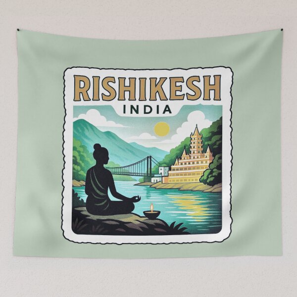 Item preview, Rishikesh, India - Himalayan Yoga Retreat designed and sold by Myra365Art.